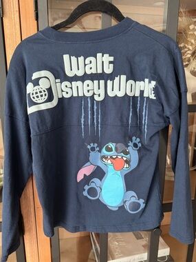 Disney Parks Spirit Jersey Walt Disney World Stitch youth navy 10/12 sweatshirt